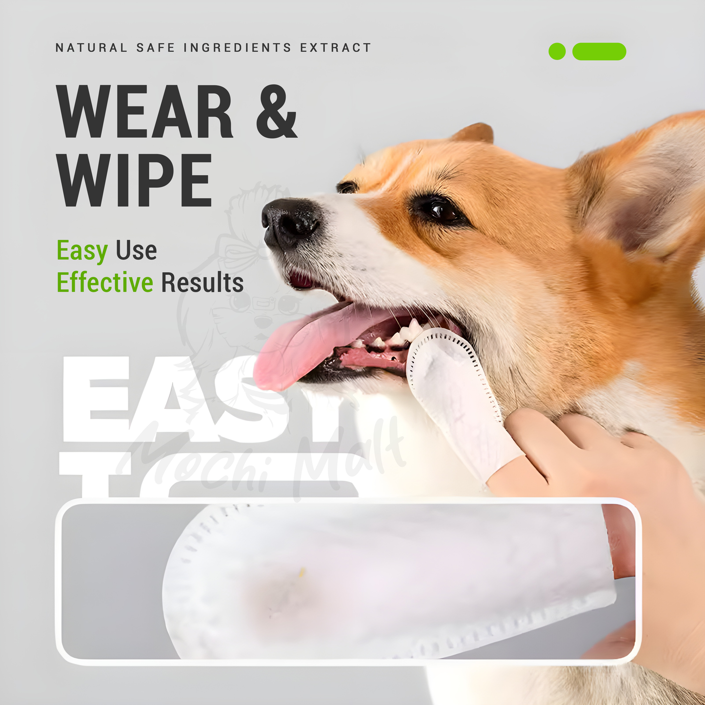 'Its Three' Single Use Dental Wipes for Pets